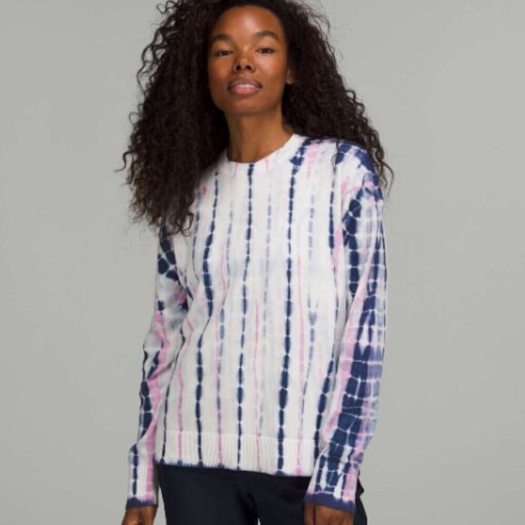 lululemon athletica Sweaters - Lululemon Tie Dye Crewneck Cashmere Blend Sweater - size 8